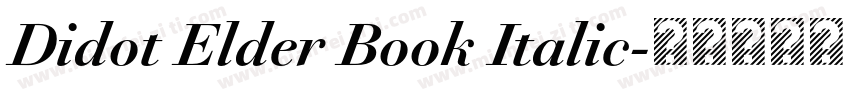 Didot Elder Book Italic字体转换